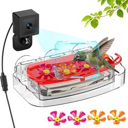 2K Smart Window Hummingbird Feeder Camera with AI Identify