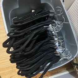 50 Black Velvet Hangers - Slim, Space Saving, Non-Slip