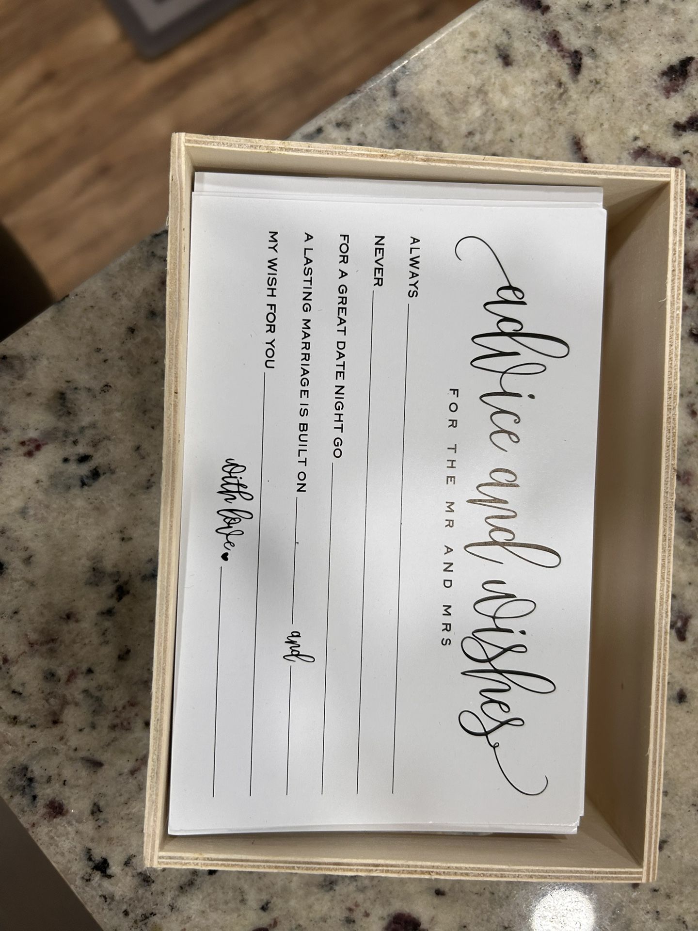 ~50+ Advice & Wishes Card And Bin