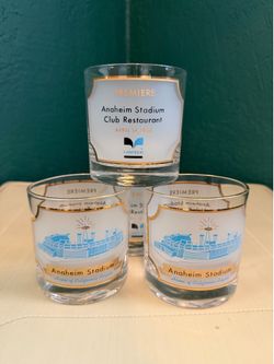 Vintage 1966 Anaheim Angels cocktail glasses