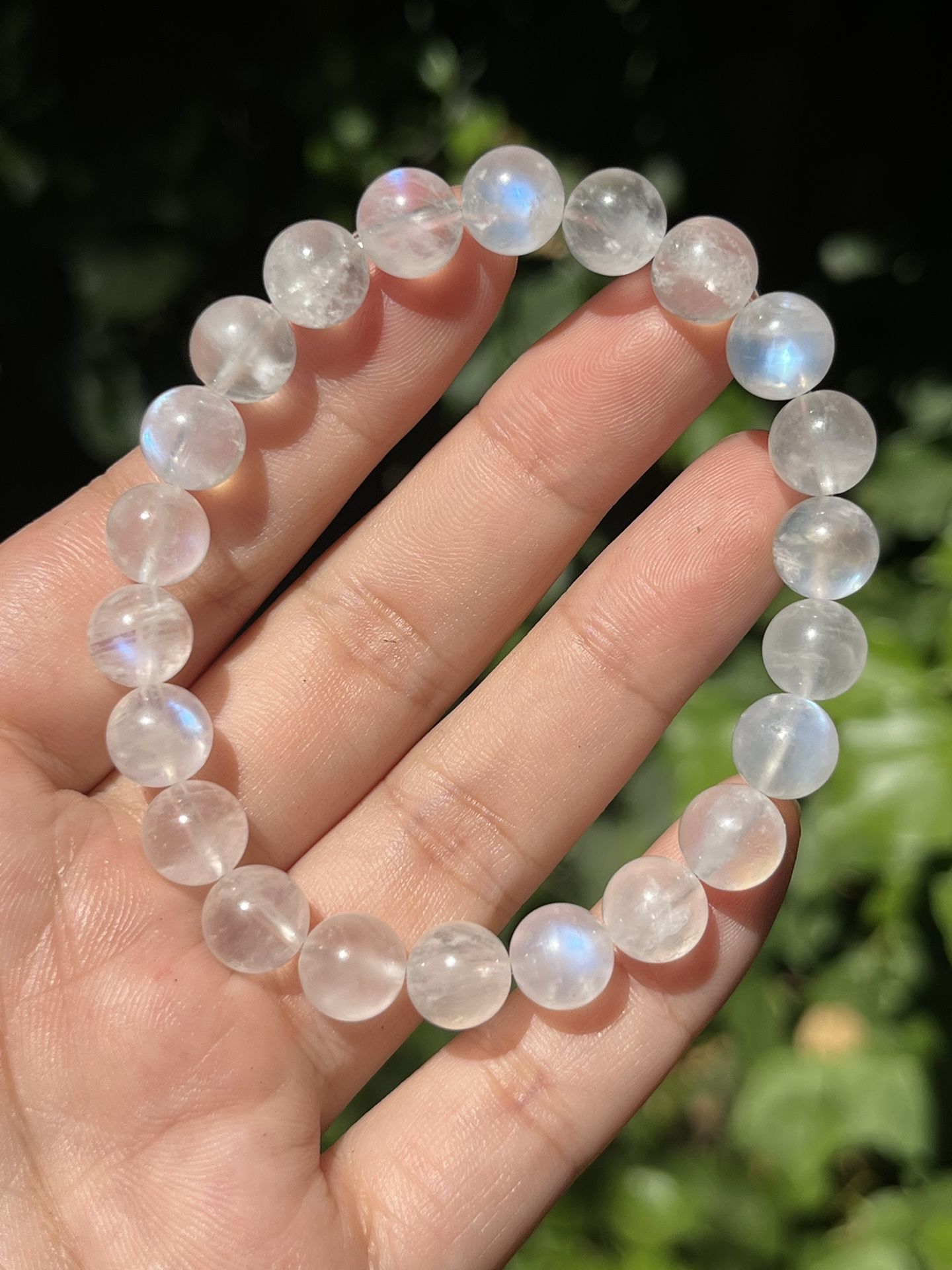 9mm Flashy Moonstone Bracelet