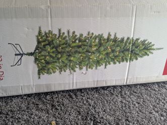 7" Holiday Home Burlington Spruce Christmas Tree Includes Base - 300 Clear Mini Incandescent Lights