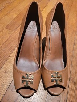 Tory Burch peeptoe wedge