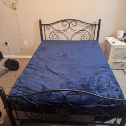 Elegant Full Sized Bed With Nightstand
