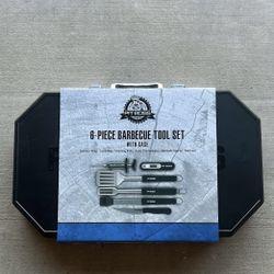 Professional Chef 6-Piece Barbecue Tool Set w Carrying Case 