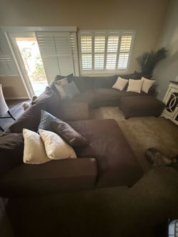 Chocolate color couch sectional