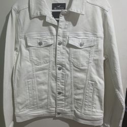 White Hollister Jean Jacket 