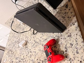 PS4 Console + Red Controller – Works Perfectly