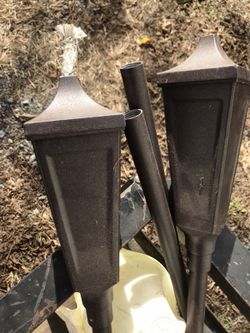 High end iron tiki torches with fuel