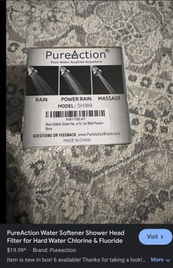 Water Pur Action Head For Shower