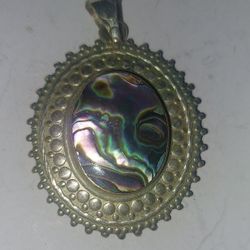 Sterling Silver Abalone Necklace Pendent $50 OBO