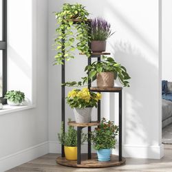U0181 4-Tier Plant Stand, Multiple Potted Plants Holder Corner Flower Shelf