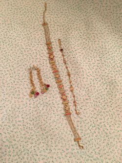 Necklace and earring and bracelet