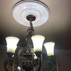 Brass antique chandelier