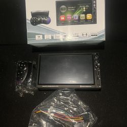 Double Din Car Stereo – 7” Touchscreen In-Dash MP5 Player | Bluetooth, FM Radio, Backup Camera Support, Mirror Link, AUX, USB, Hands-Free Calling  Upg