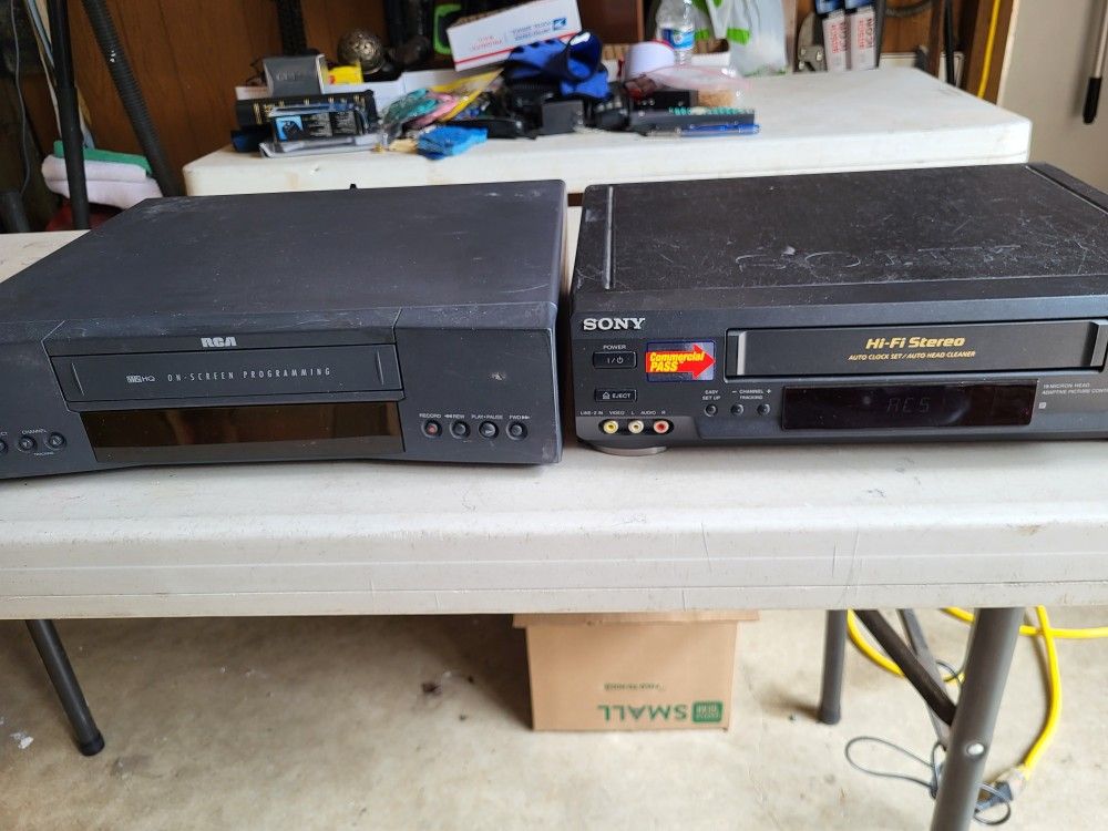 Sony And RCA VHS Players With Remotes