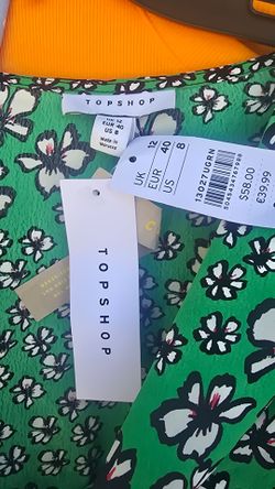 Topshop, Crop top, green, US 8