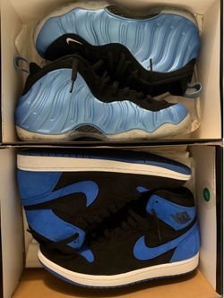 Foam posites size 9 and Jordan 1 Royal (suede) size9.5