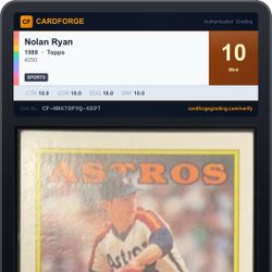 🔥 1988 Topps Nolan Ryan #250 – Graded 10 GEM MINT 🔥