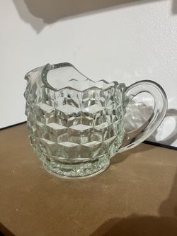 Fostoria American Pattern Clear Glass 32oz Water Ice Tea Pitcher w/ Ice Lip