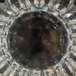 Heisey Glass Thick Ridgeleigh Spoke Ashtray (Heavy Pressed Pattern) 7 Wide