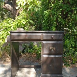 Retro Middle Century Wooden Vintage 4 Drawers Desk 