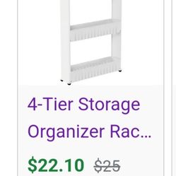 4 Tier Storage Organizer Rack