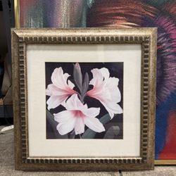 Framed Floral Print Art