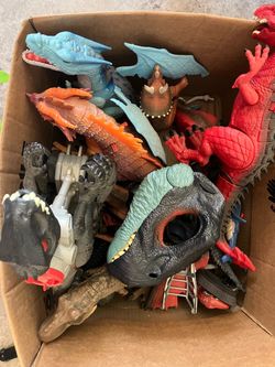 Large Lot of Dinosaur and Dragon Figures