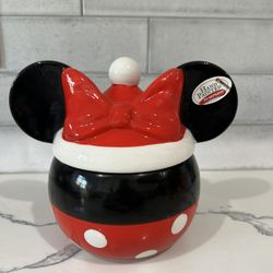Minnie Mouse Christmas Hat Cookie Jar