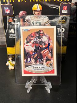 1990 Fleer - Steve Young #17 Autograph San Francisco Signed Card MINT