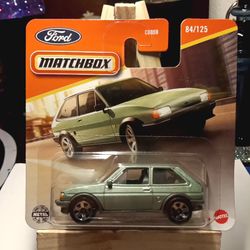 Matchbox 1983 Ford Fiesta MK2 XR2 Green 84/125 mint short card 