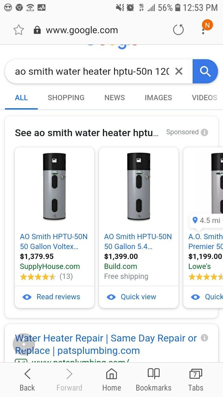 AO smith 50gl hybrid water heater for Sale in Lakewood, WA - OfferUp