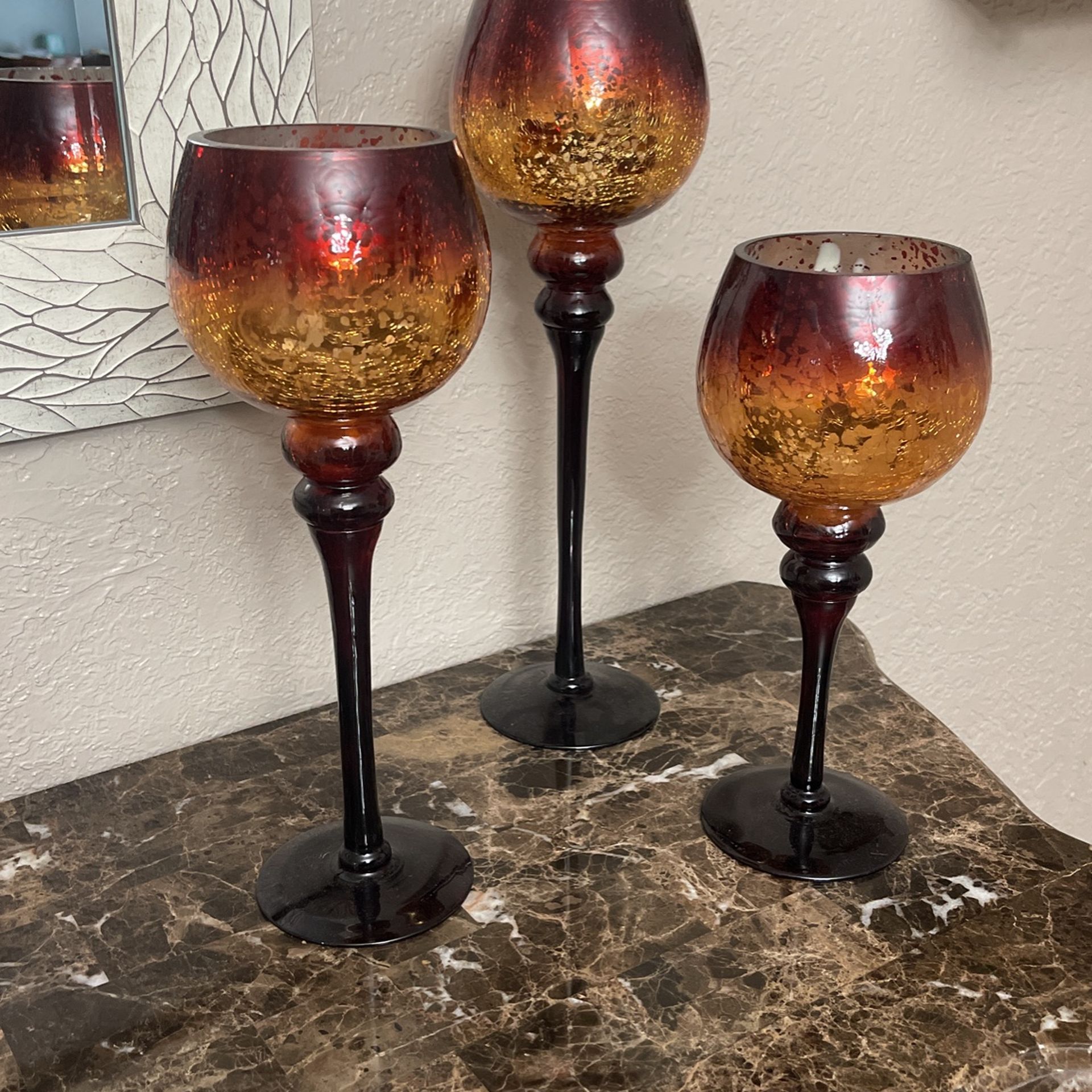 Set Of 3 Candle Holders 