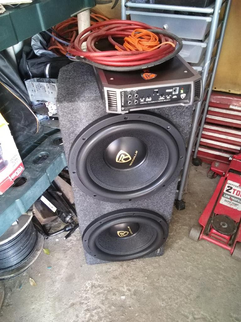 2 12" Subs /1500watt Amp/amp Kit((325$firm))