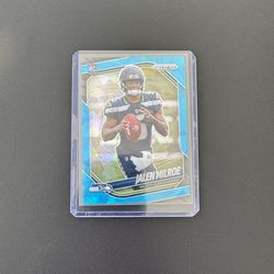 2025 Panini Prizm Blue Cracked Ice Jalen Milroe Seahawks Rookie #317 79/99