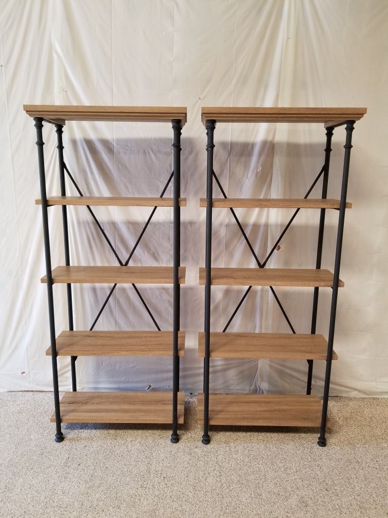 Better Homes & Gardens River Crest 5-Shelf Bookcase, Rustic Oak Finish