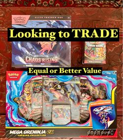 Pokémon TCG Chaos Rising  Bundle - ETB + Booster Bundle + Mega Greninja ex Collection
