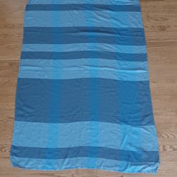 United shawl/wrap XL blue checked 67 inches long by 42 inches wide