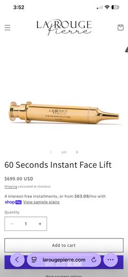 La Rouge 60 seconds instant face lift
