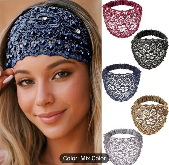 New In Package Women's Half Head Head Cover Five Sorted Colors 20 Firm