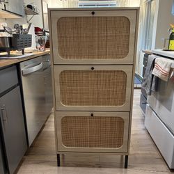 Rattan Shoe Cabinet