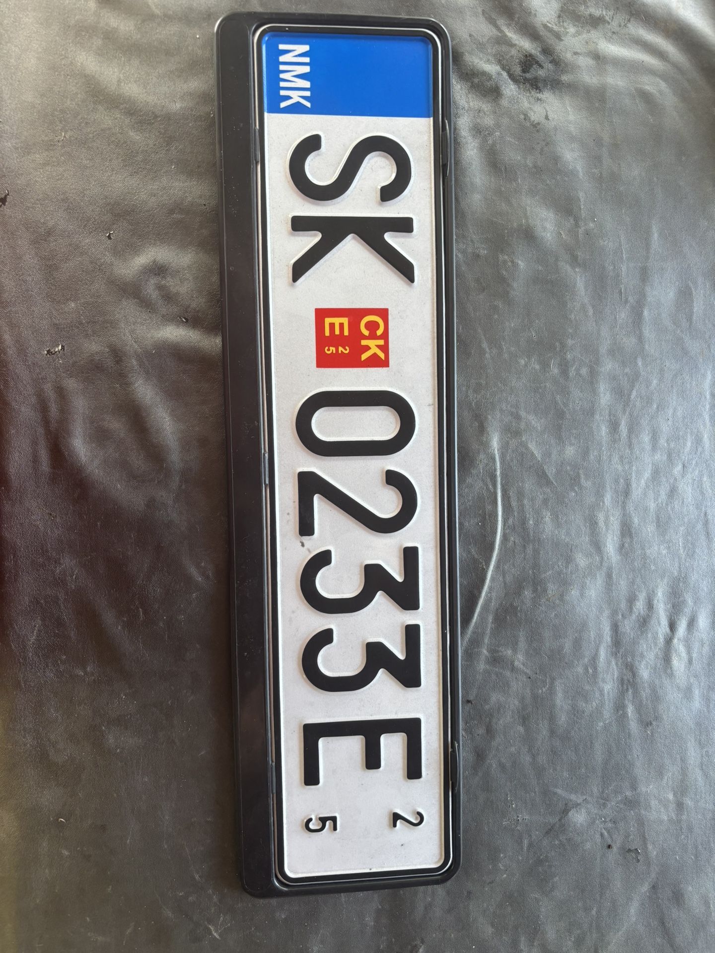 European License Plate