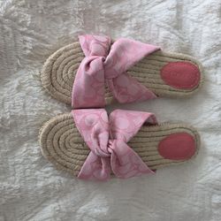 Pink authentic coach sandals