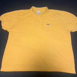 Lacoste Polo #8 (3XL) *Yellow *MSRP $110 *In Good Condition