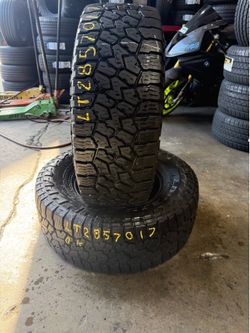 17” tires falken 285/70/17 semi new with free installation $200 both