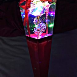 ❤️Brand new very beautiful  enchanted love light up rose 🌹. With on and off switch has three modes. Fast blinking slow blinking and still. Also comes
