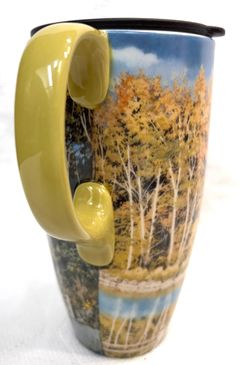 Cottage Country 16oz. Ceramic Travel Mug with lid by Lang