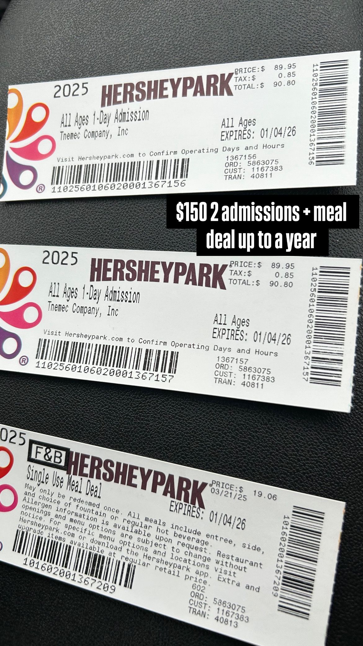 Hershey Park Tickets