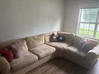 Sectional brown couch